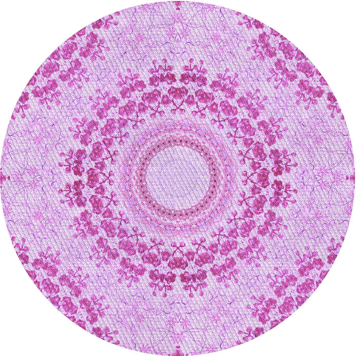 Square Patterned Blossom Pink Rug, pat1395pur