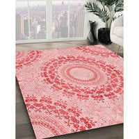 Patterned Red Rug, pat1395rd