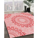 Machine Washable Transitional Red Rug in a Family Room, wshpat1395rd