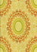 Patterned Bold Yellow Rug, pat1395yw