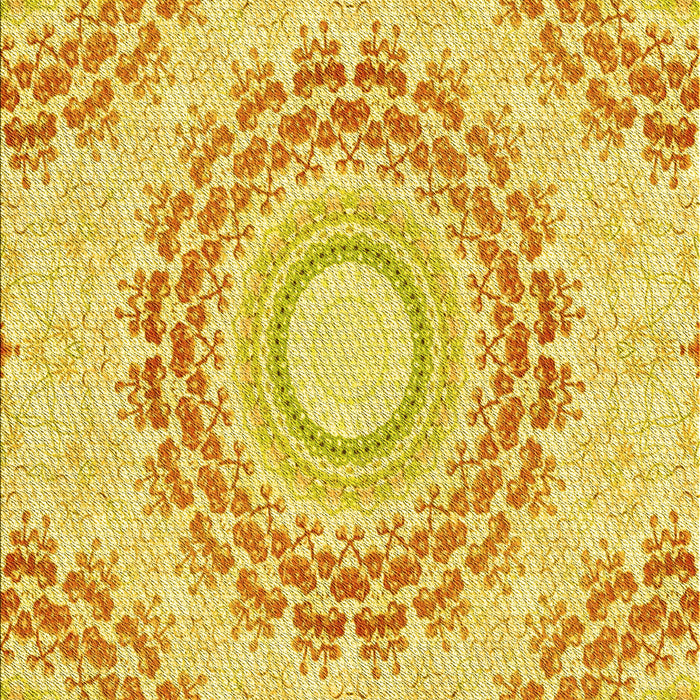 Machine Washable Transitional Bold Yellow Rug, wshpat1395yw