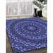 Machine Washable Transitional Denim Dark Blue Rug in a Family Room, wshpat1396blu