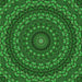 Round Patterned Deep Emerald Green Rug, pat1396grn