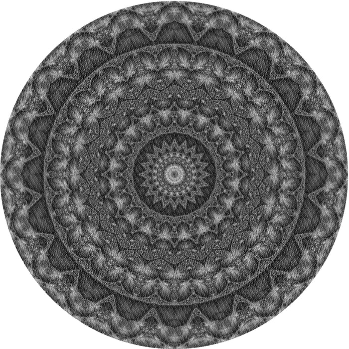 Square Patterned Platinum Gray Rug, pat1396gry