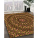 Patterned Sedona Brown Rug in Family Room, pat1396org