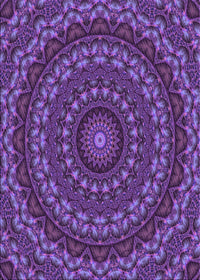 Machine Washable Transitional Purple Rug, wshpat1396pur