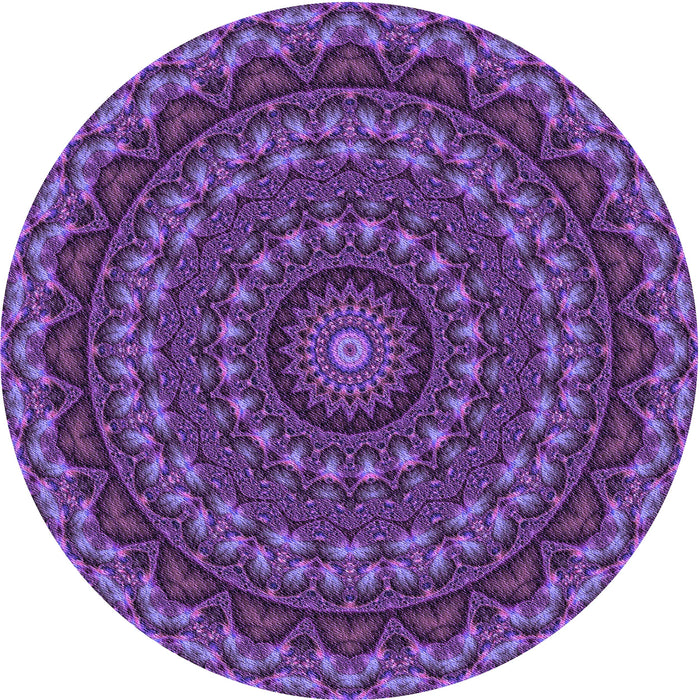 Square Patterned Purple Rug, pat1396pur