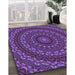 Patterned Purple Rug in Family Room, pat1396pur