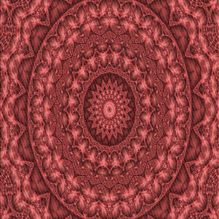 Patterned Tomato Red Rug, pat1396rd