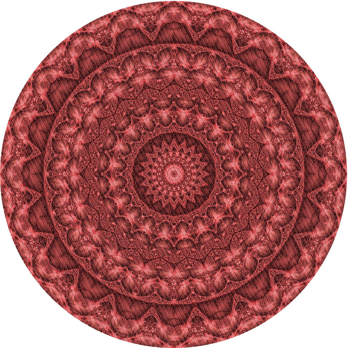 Square Patterned Tomato Red Rug, pat1396rd