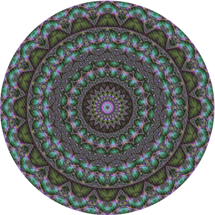 Square Machine Washable Transitional Charcoal Black Rug, wshpat1396