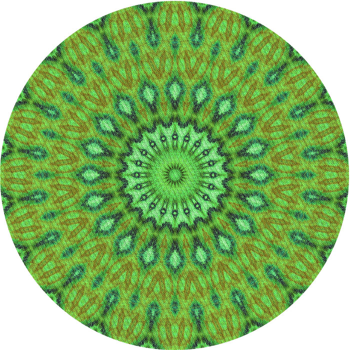 Square Machine Washable Transitional Green Rug in a Living Room, wshpat1397grn