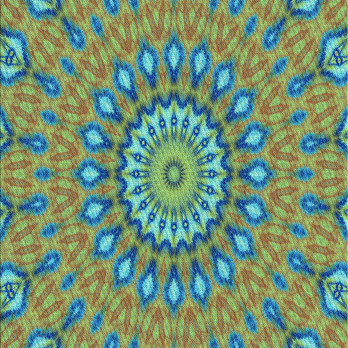 Machine Washable Transitional Hazel Green Rug, wshpat1397lblu