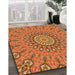 Machine Washable Transitional Red Rug in a Family Room, wshpat1397org