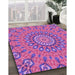 Machine Washable Transitional Purple Rug in a Family Room, wshpat1397pur