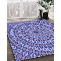 Patterned Purple Mimosa Purple Rug, pat1398blu