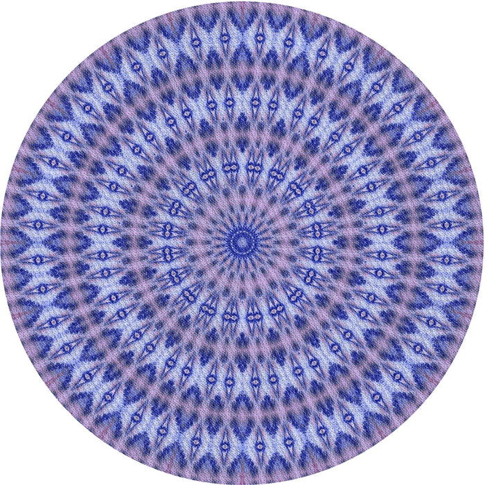 Square Machine Washable Transitional Purple Mimosa Purple Rug in a Living Room, wshpat1398blu