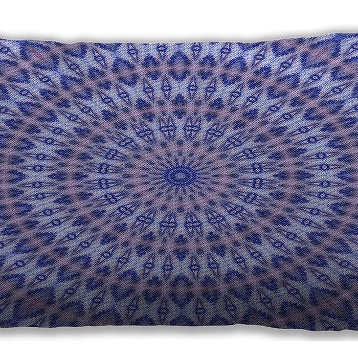 Patterned Rectangular Purple Mimosa Purple Lumbar Throw Pillow, 13 inch by 19 inch, lbpat1398blu