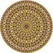 Square Patterned Yellow Rug, pat1398brn