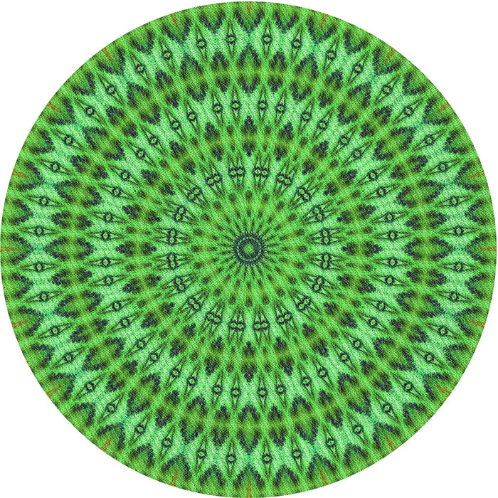 Square Patterned Forest Green Rug, pat1398grn