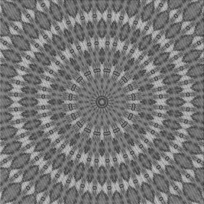 Round Patterned Gunmetal Gray Rug, pat1398gry