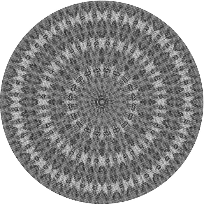 Square Patterned Gunmetal Gray Rug, pat1398gry