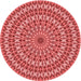 Square Patterned Red Rug, pat1398rd