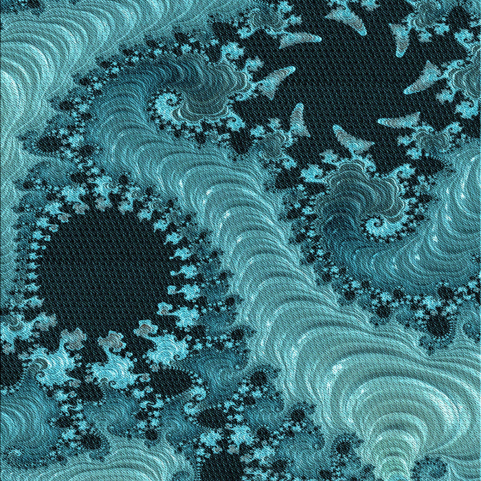 Patterned Dark Turquoise Green Rug, pat1399lblu