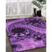 Machine Washable Transitional Purple Rug in a Family Room, wshpat1399pur