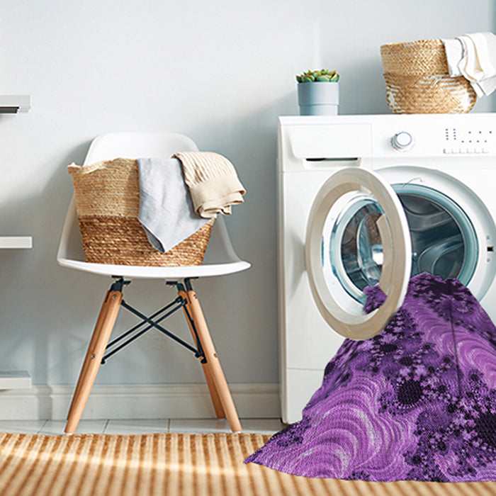 Machine Washable Transitional Purple Rug in a Washing Machine, wshpat1399pur