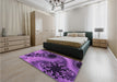 Patterned Purple Rug in a Bedroom, pat1399pur