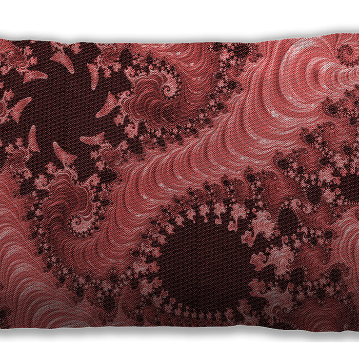 Patterned Rectangular Red Lumbar Throw Pillow, 13 inch by 19 inch, lbpat1399rd
