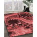 Patterned Red Rug in Family Room, pat1399rd