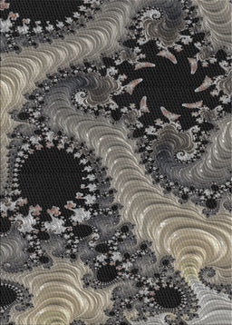 Patterned Charcoal Black Novelty Rug, pat1399
