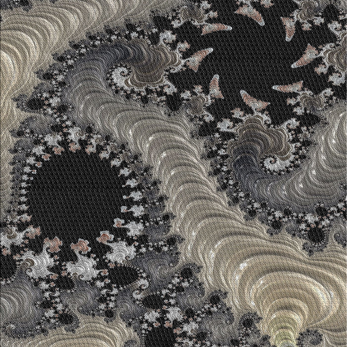 Patterned Charcoal Black Novelty Rug, pat1399