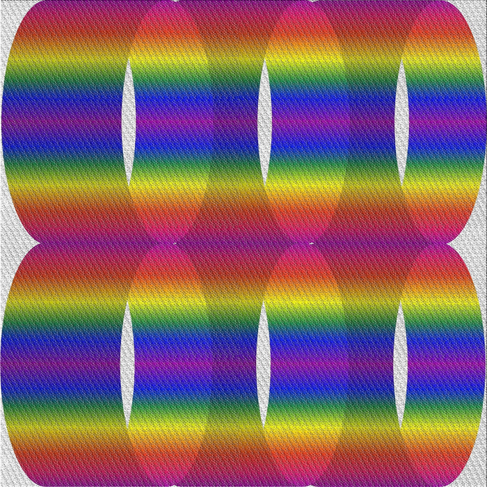 Square Patterned Brown Novelty Rug, pat13