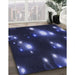 Machine Washable Transitional Night Blue Rug in a Family Room, wshpat14blu