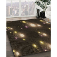 Patterned Oak Brown Rug, pat14brn