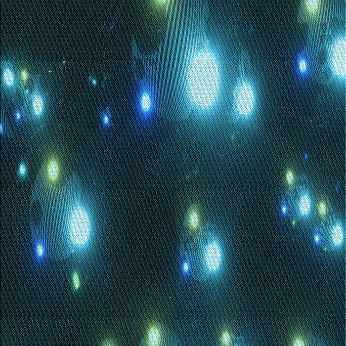 Patterned Dark Cyan Green Rug, pat14lblu