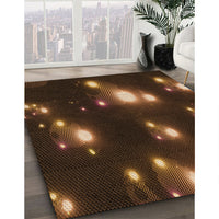 Patterned Black Brown Rug, pat14org