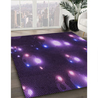 Patterned Purple Violet Purple Rug, pat14pur