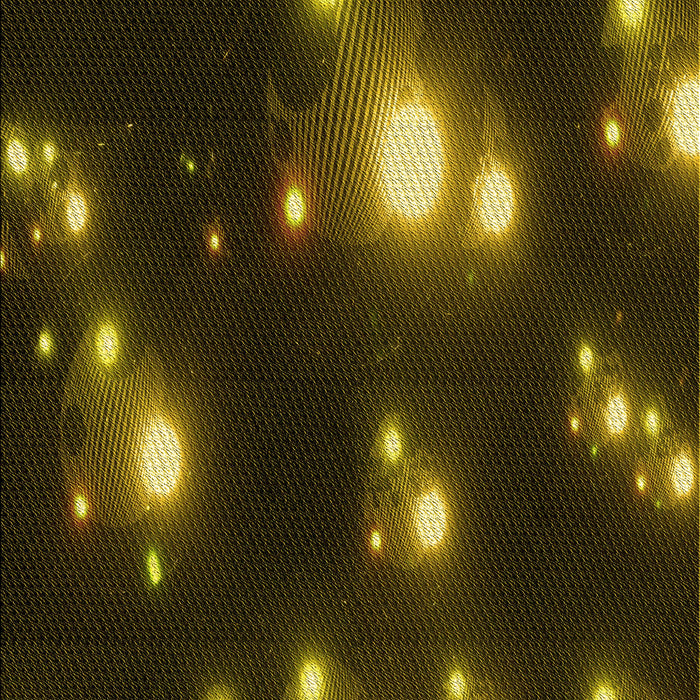 Patterned Dark Yellow Green Rug, pat14yw