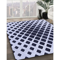 Patterned Blue Rug, pat140blu