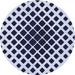 Square Patterned Blue Rug, pat140blu