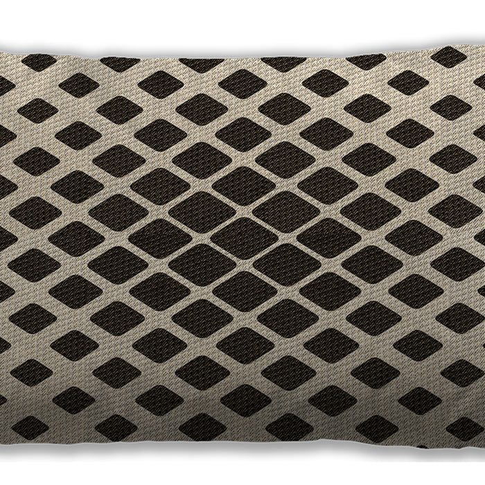 Patterned Rectangular Milk Chocolate Brown Lumbar Throw Pillow, 13 inch by 19 inch, lbpat140brn