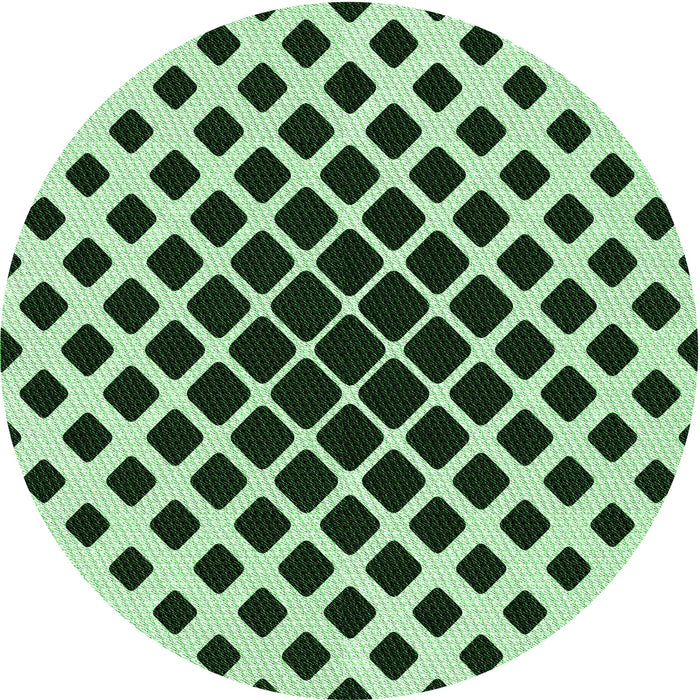 Square Patterned Dark Forest Green Rug, pat140grn
