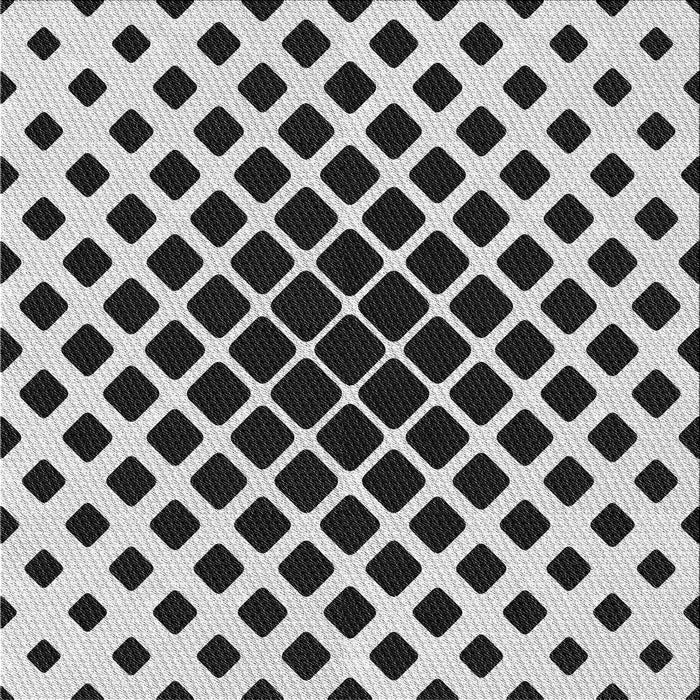 Round Patterned Dark Gray Black Rug, pat140gry