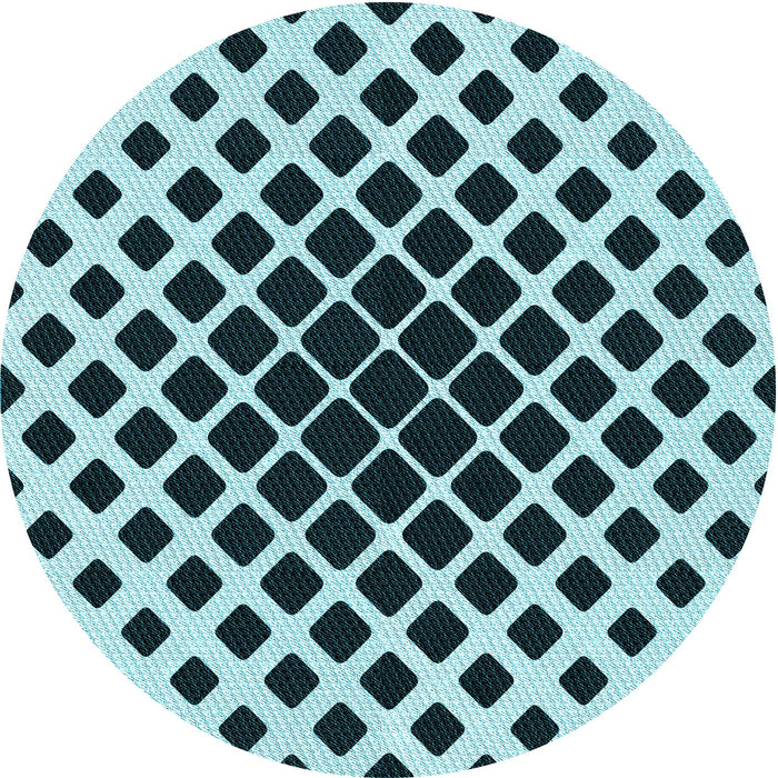 Square Patterned Medium Teal Green Rug, pat140lblu