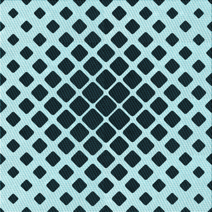 Round Patterned Medium Teal Green Rug, pat140lblu