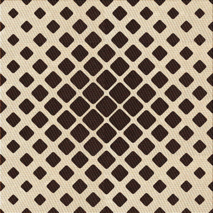 Round Patterned Deep Peach Orange Rug, pat140org